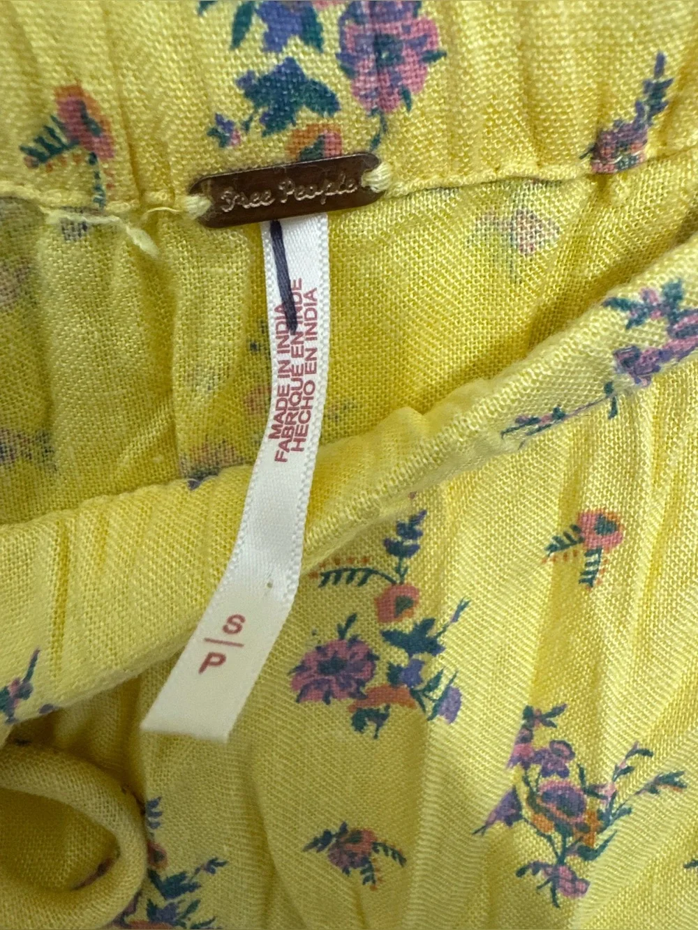 Free People Nova Tiered Maxi Skirt Lemon Combo Size S ~ NWOT - Picture 10 of 15